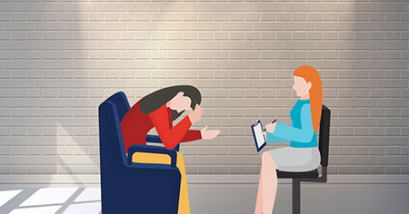 Imagen mostrando a una persona reflexionando sobre dejar el tratamiento psicológico