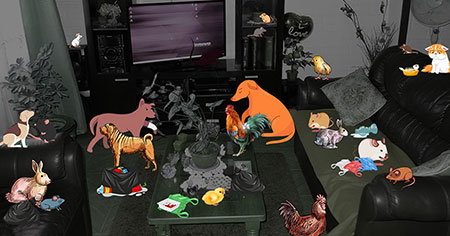 Imagen ilustrativa del síndrome de Noé, mostrando el exceso de animales en una vivienda