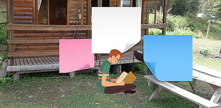 La persona utiliza notas y post para recordar información importante