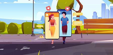 Algunas parejas se comunican virtualmente y comparten sus experiencias