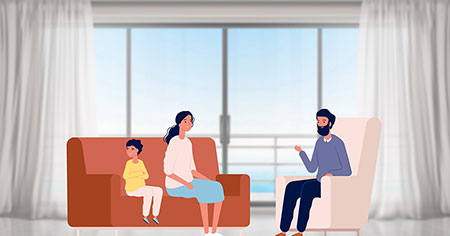 Imagen de un niño expresando desobediencia hacia un adulto, representando el trastorno oposicionista desafiante