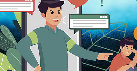 Ilustración representando conflictos psicológicos laborales y mobbing