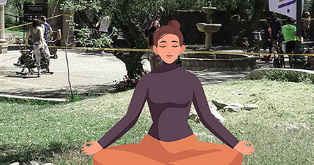 Imagen que ilustra ejercicios respiratorios para aliviar tensiones