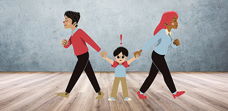 El niño tiende a alejarse de alguno de los progenitores